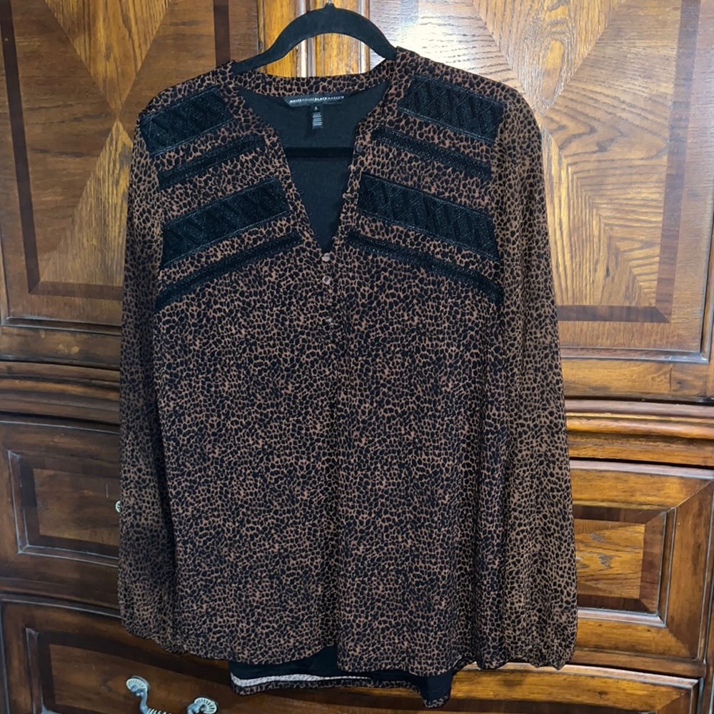 Large White House Black Market button up blouse.